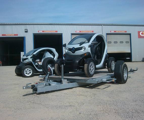 Crash test sur remorque (choc avant-arriÃ¨re)
